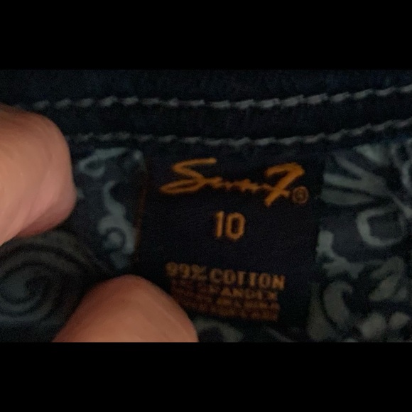 Seven7  Dark Wash Slim Boot Cut Jeans Sz 10 - Picture 4 of 10